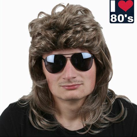 80er perücke vokuhila - perücke, herren