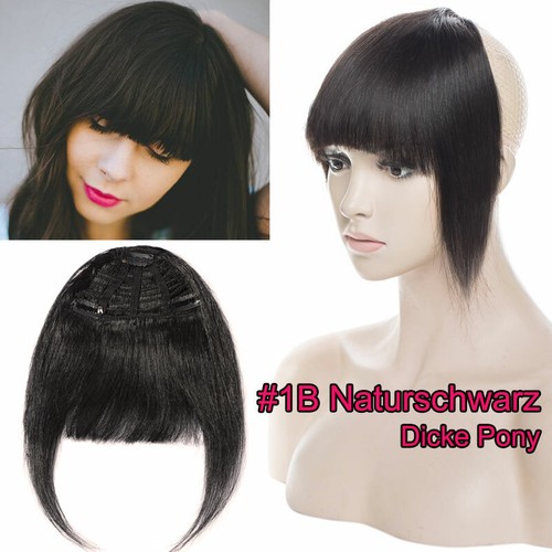 Echthaar pony luft bangs - luft, clip