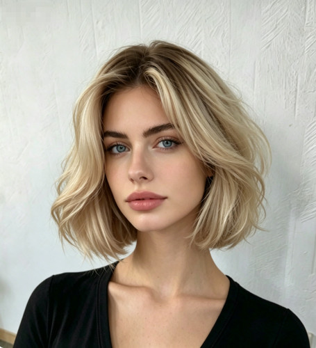 Ombre goldblond welliger bob - goldblond,