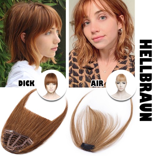 Damen echthaar pony luft - echthaar, bangs