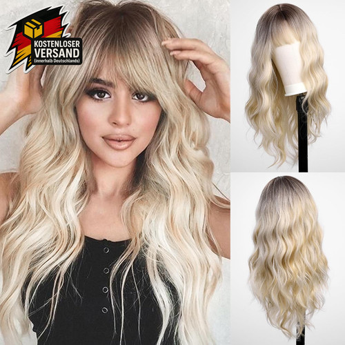 Blonde perücke lang echthaar - lang,,