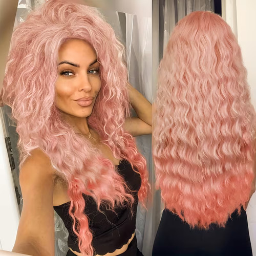 Perücke locken 66cm inkl - perücke,