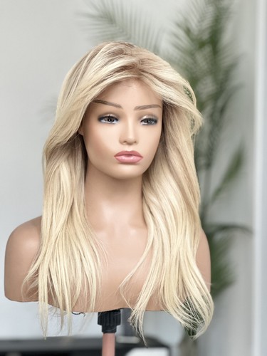 Blond echthaar perücke - perücke, |